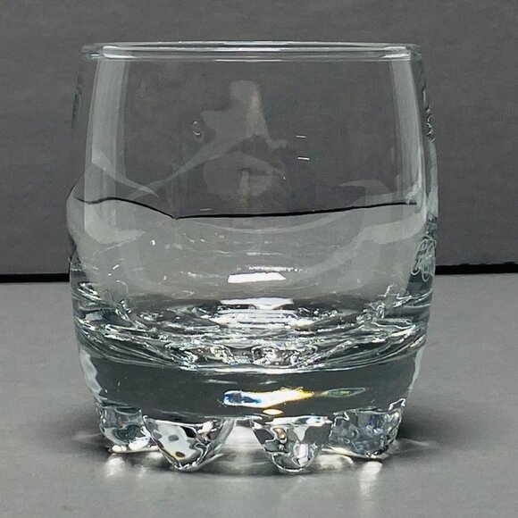 Crown Royal Whiskey Glass 10 Oz Low Ball Rock Glass 8 Point Bottom Italy - Picture 6 of 12